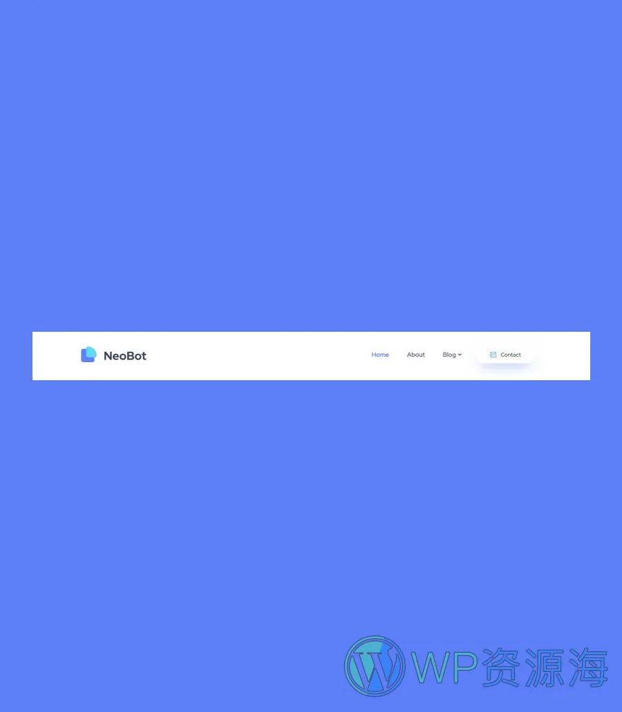 AI 初创Gutenberg网站模板_一键导入快速建站插图10-WP资源海 NeoBot Header Section For Gutenberg