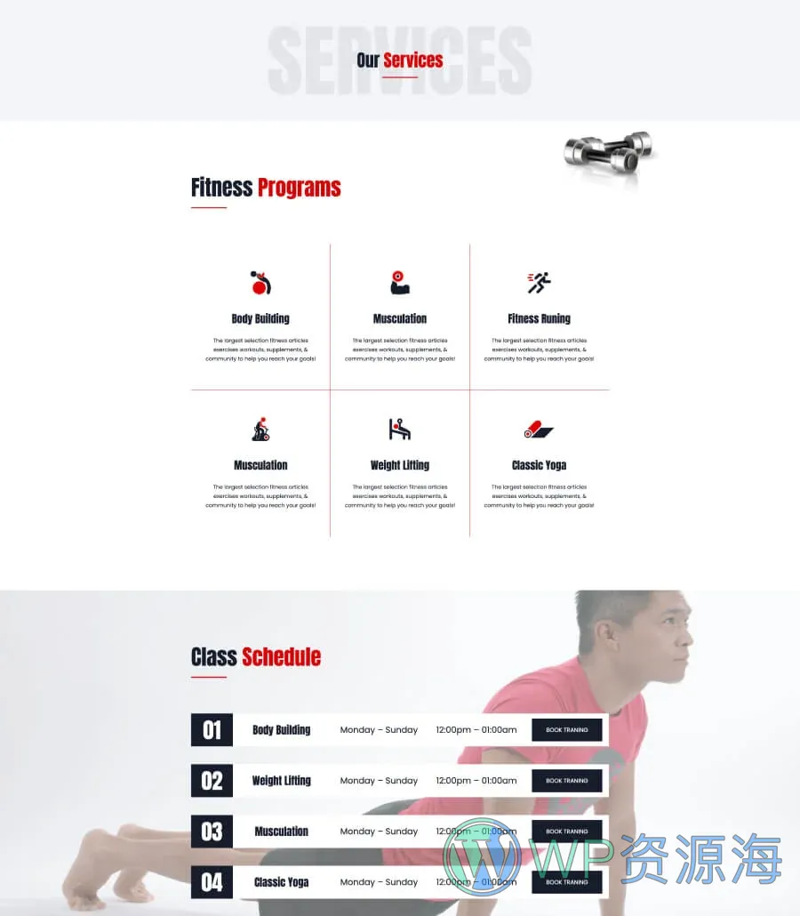 极简健身Gutenberg网站模板_一键导入快速建站插图5-WP资源海 FitCut Services Page For Gutenberg