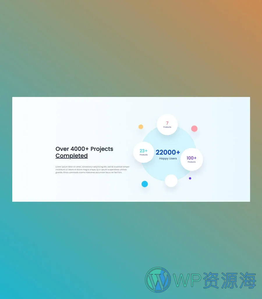 设计工作室Gutenberg网站模板_一键导入快速建站插图8-WP资源海 Creative Hub Counter Section For Gutenberg