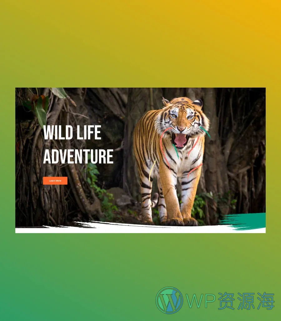 野生动物园 版Gutenberg网站模板_一键导入快速建站插图7-WP资源海 Zoo Park Hero Section For Gutenberg