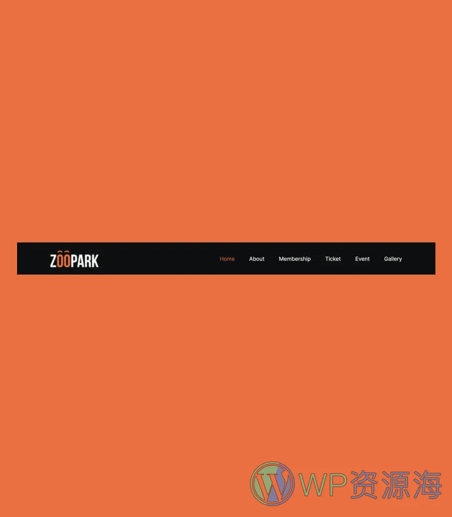 野生动物园 版Gutenberg网站模板_一键导入快速建站插图10-WP资源海 Zoo Park Header Section For Gutenberg