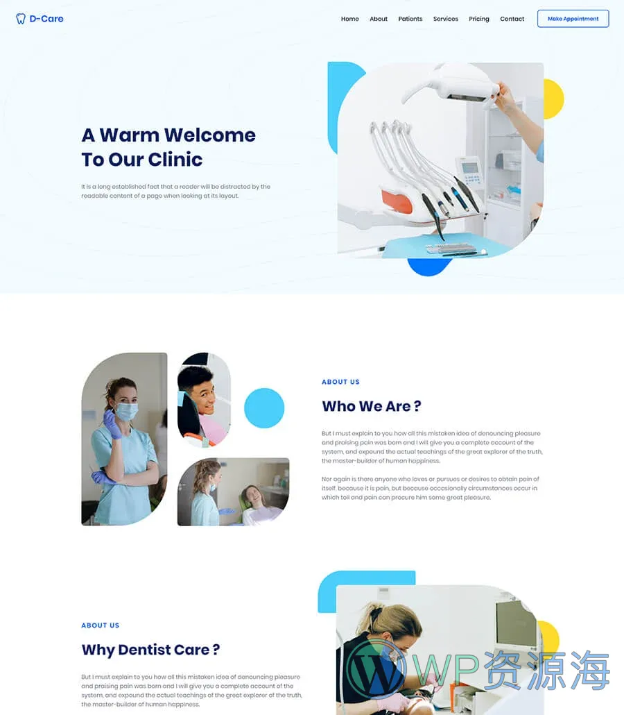 快速建站Elementor网站模板_一键导入快速建站插图4-WP资源海 D-Care About Page