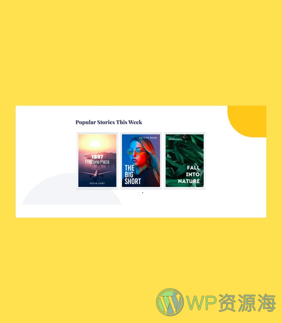 图书馆Gutenberg网站模板_一键导入快速建站插图6-WP资源海 EleBrary Slider Section For Gutenberg