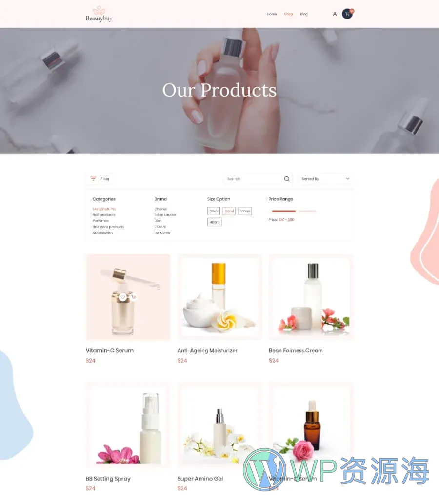 BeautyBuy Products Page
