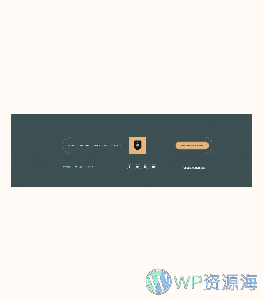 个人简历Gutenberg网站模板_一键导入快速建站插图8-WP资源海 SleekResume Footer Section For Gutenberg