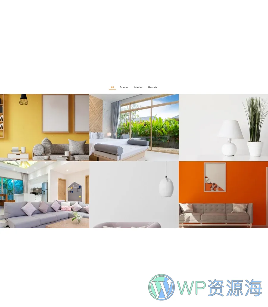 酒店与度假村Elementor网站模板_一键导入快速建站插图9-WP资源海 Blue Orchid Gallery Section