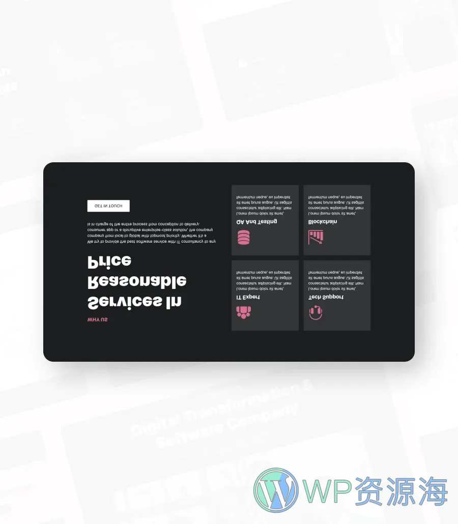软件公司Gutenberg网站模板_一键导入快速建站插图8-WP资源海 Coderlytics Services Section For Gutenberg