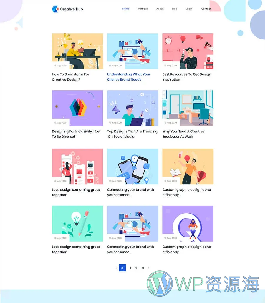设计工作室Elementor网站模板_一键导入快速建站插图4-WP资源海 Creative Hub Blog Page