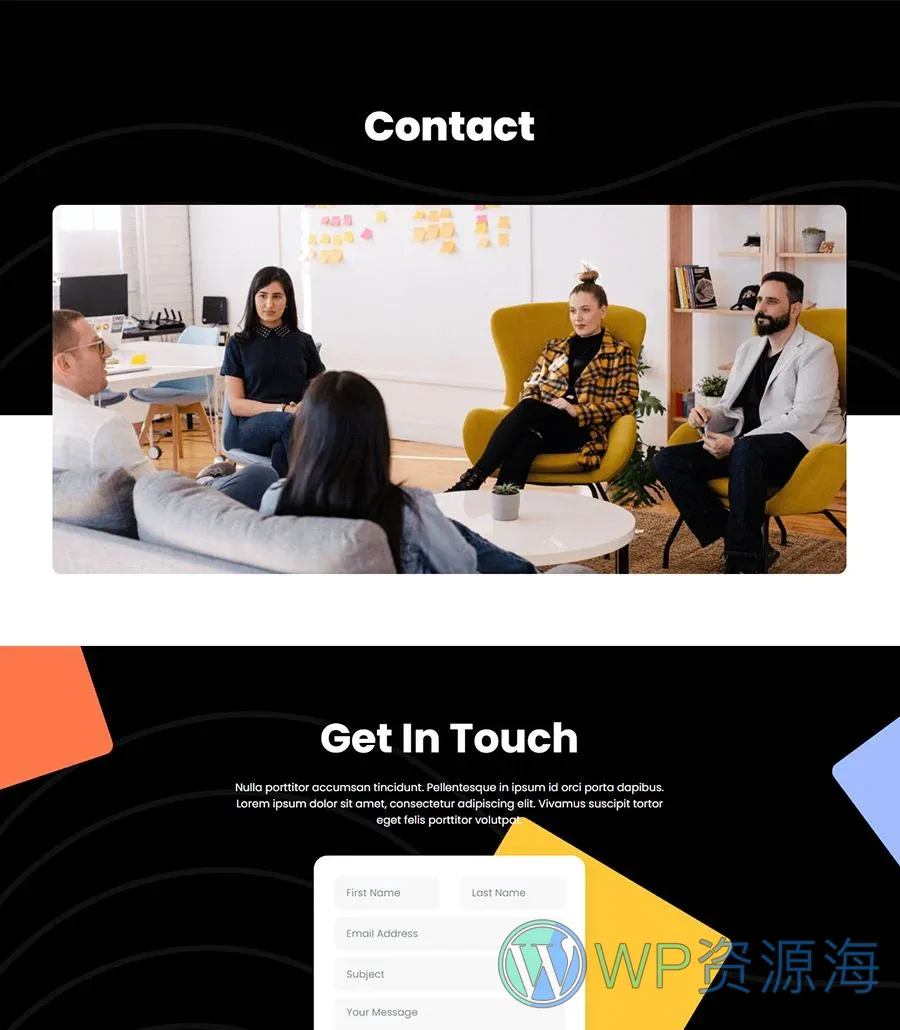 快速建站Gutenberg网站模板_一键导入快速建站插图4-WP资源海 PropDigital Contact Page For Gutenberg