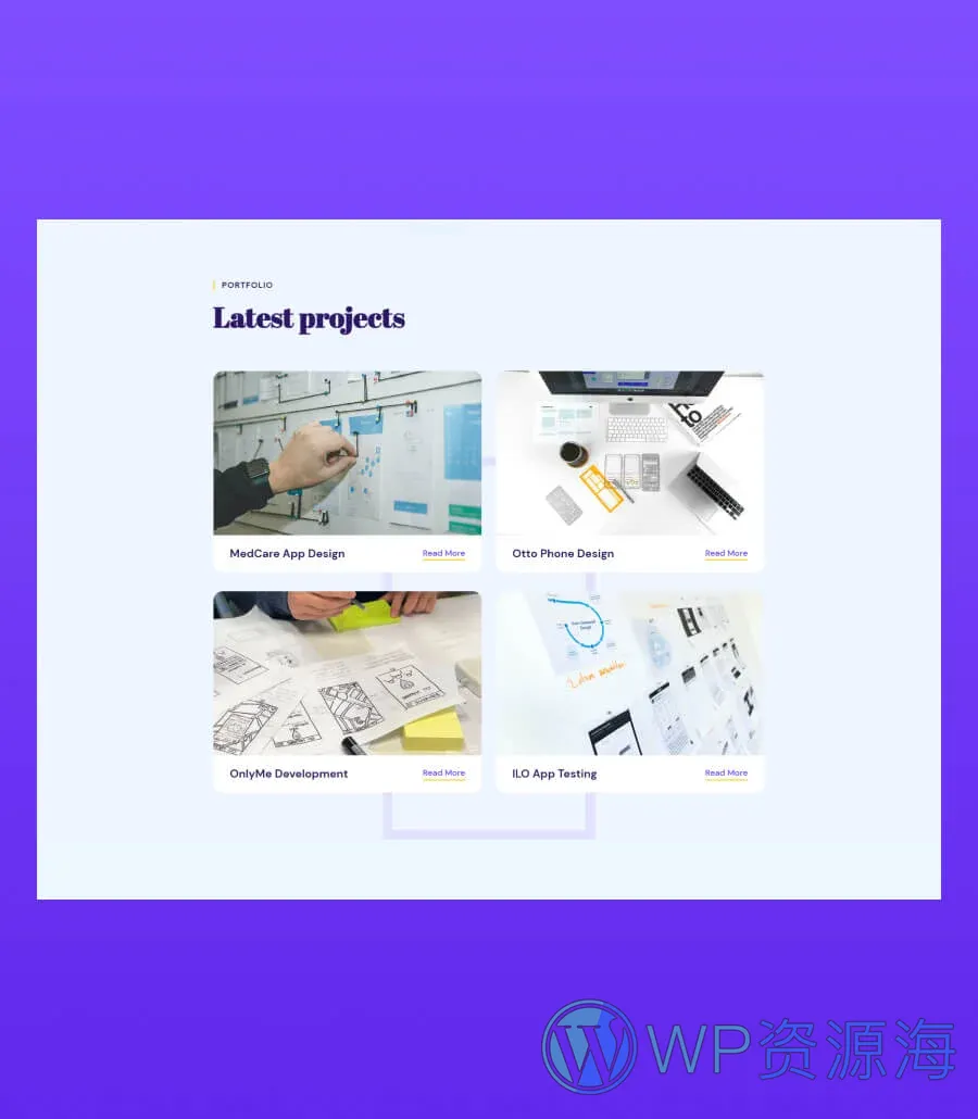 作品集Gutenberg网站模板_一键导入快速建站插图11-WP资源海 EleFolio Portfolio Section For Gutenberg