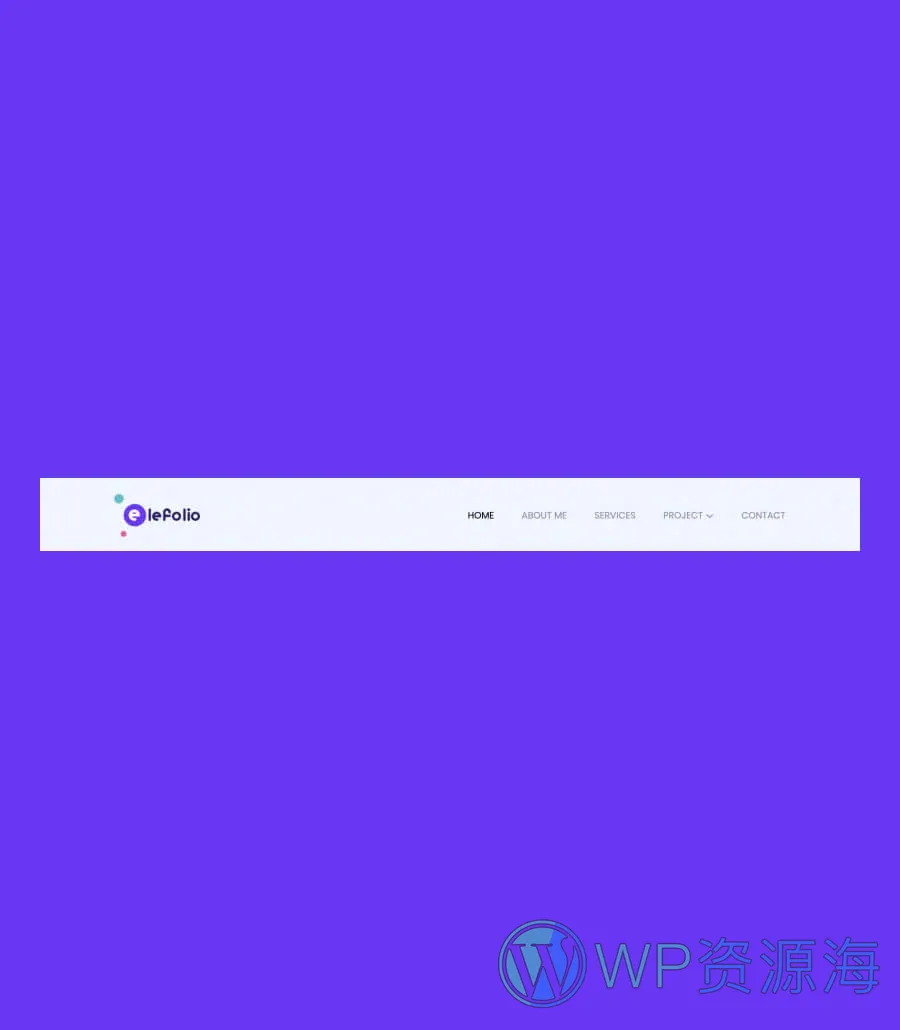 作品集Gutenberg网站模板_一键导入快速建站插图12-WP资源海 EleFolio Header Section For Gutenberg