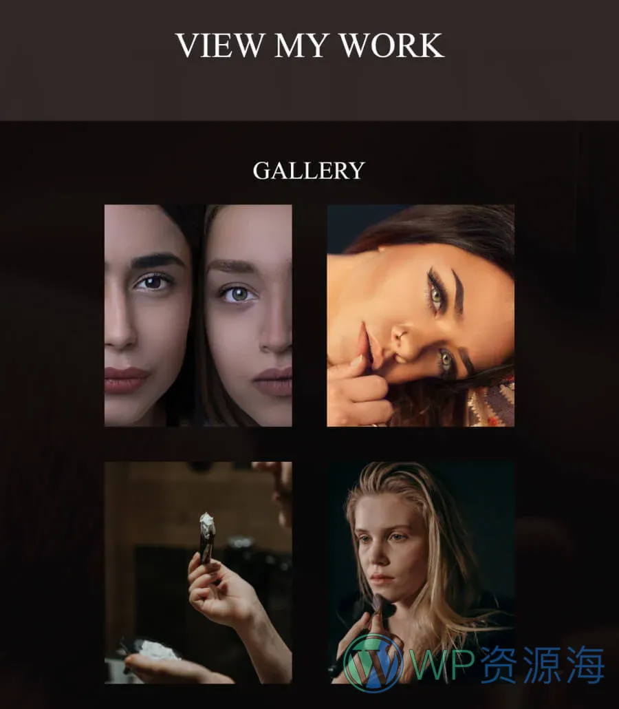 美妆艺术家Gutenberg网站模板_一键导入快速建站插图3-WP资源海 Mellafex Gallery Page For Gutenberg