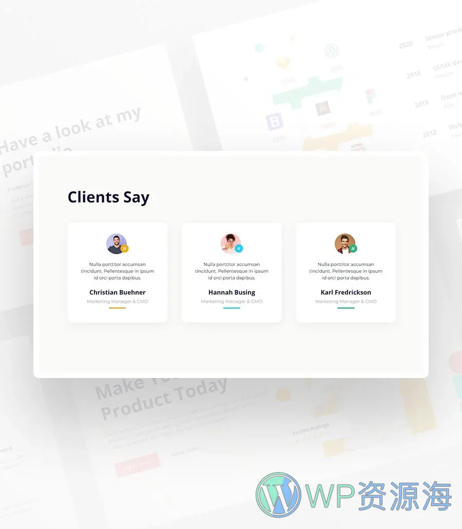 快速建站Gutenberg网站模板_一键导入快速建站插图8-WP资源海 Technophile Testimonial Section For Gutenberg