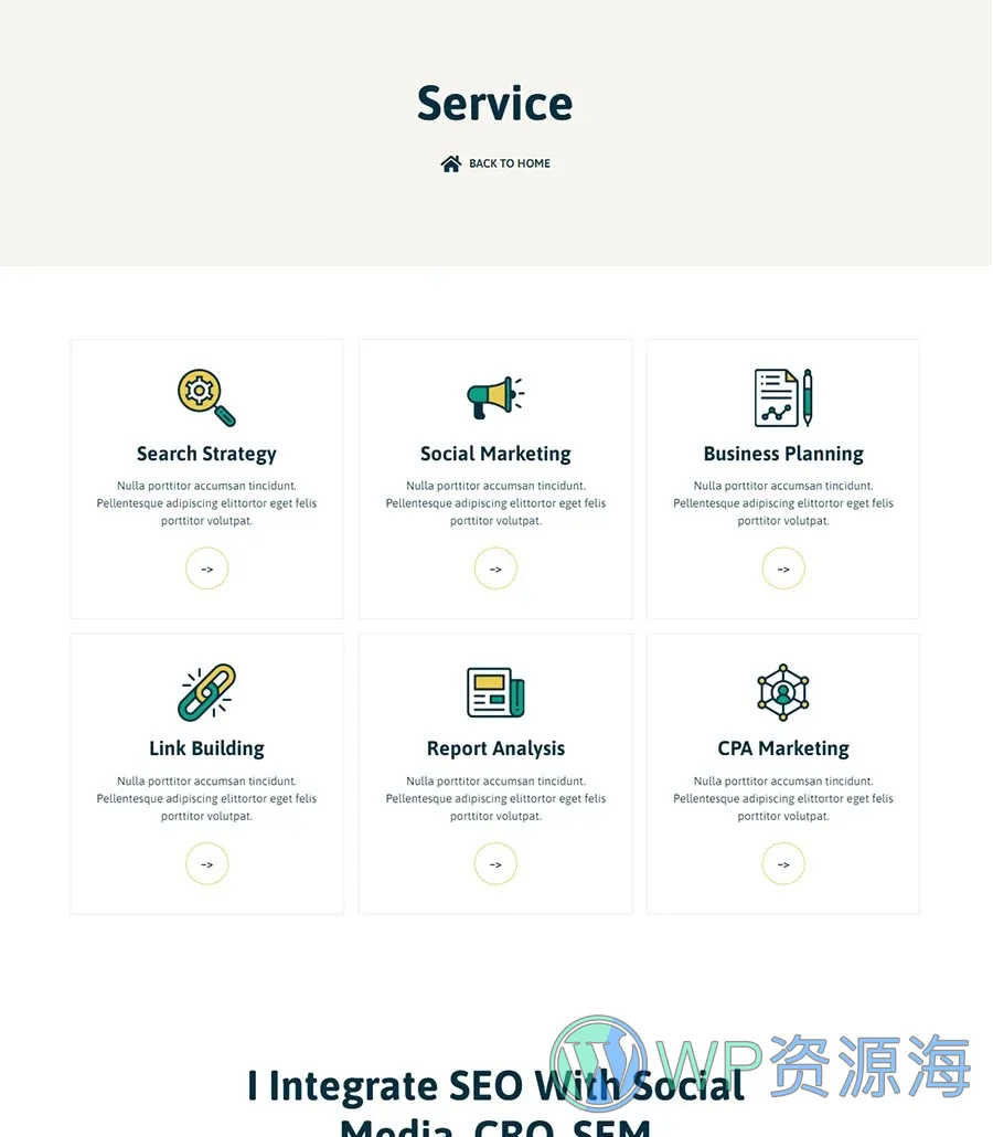 个人 SEO 专家Gutenberg网站模板_一键导入快速建站插图7-WP资源海 SEO Xpert Services Page For Gutenberg