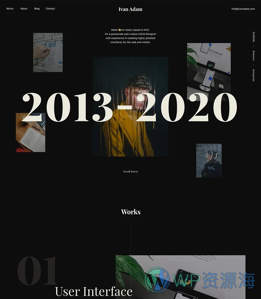 自由职业者Elementor网站模板_一键导入快速建站插图1-WP资源海 Guru Home Page
