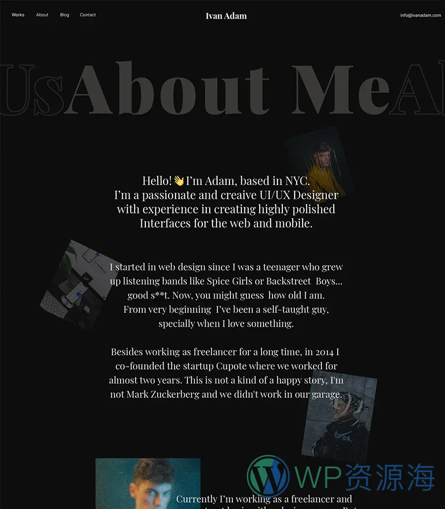 自由职业者Elementor网站模板_一键导入快速建站插图2-WP资源海 Guru About Page