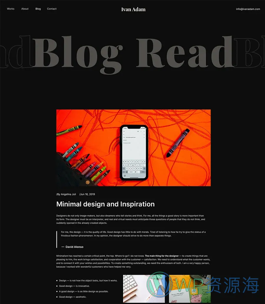 自由职业者Elementor网站模板_一键导入快速建站插图5-WP资源海 Guru Blog Details Page