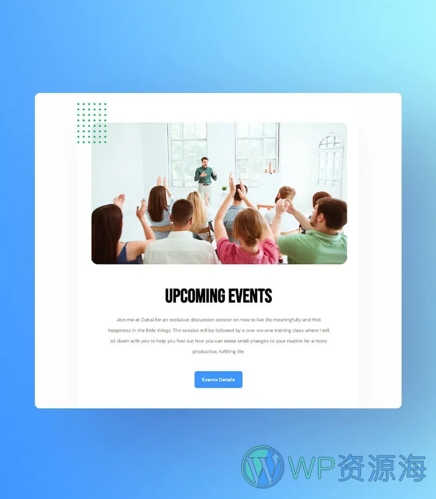 励志演讲者Gutenberg网站模板_一键导入快速建站插图7-WP资源海 MotivSpeak CTA Section For Gutenberg