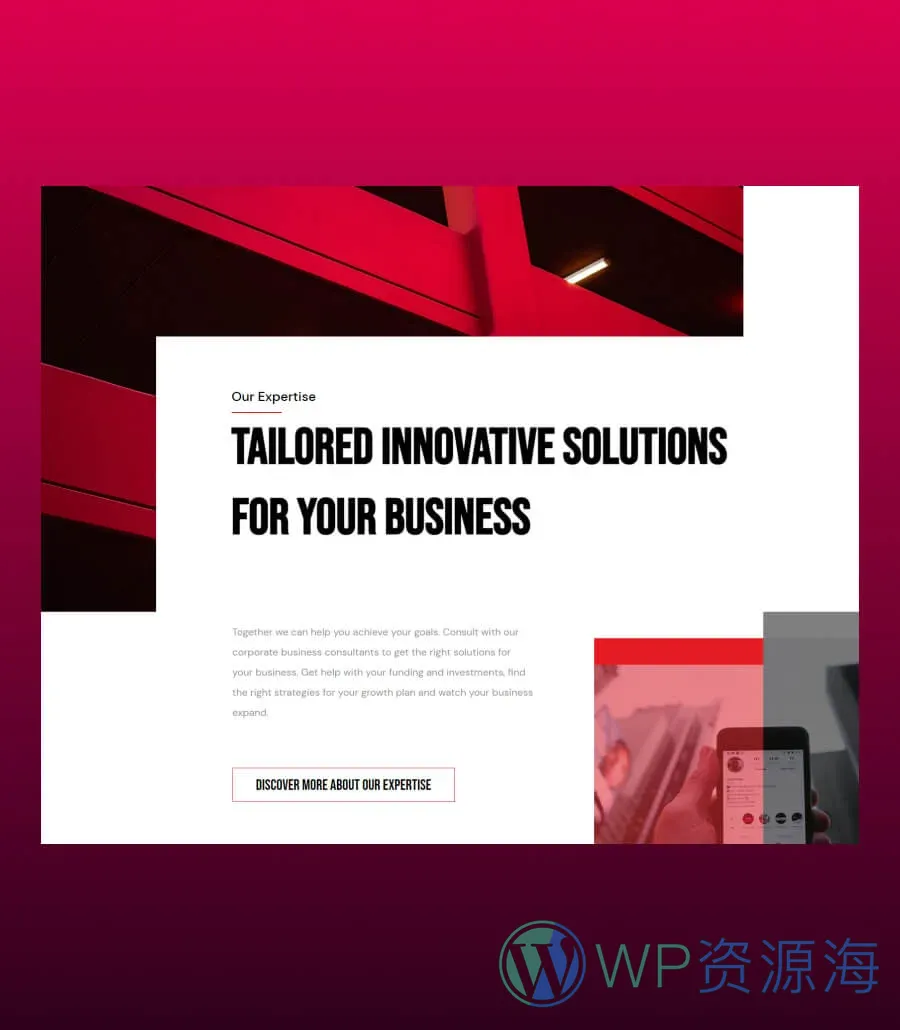 企业商业Gutenberg网站模板_一键导入快速建站插图3-WP资源海 BizCred Services Section For Gutenberg