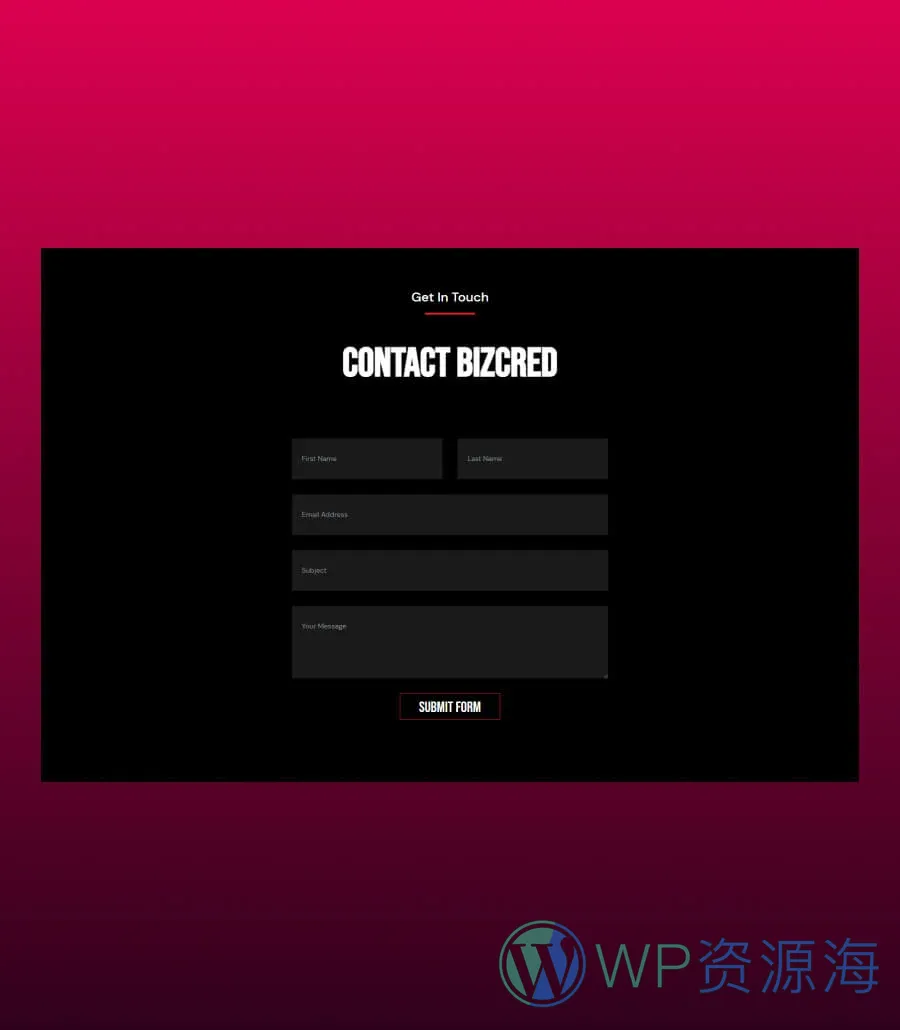 企业商业Gutenberg网站模板_一键导入快速建站插图4-WP资源海 BizCred Contact Section For Gutenberg