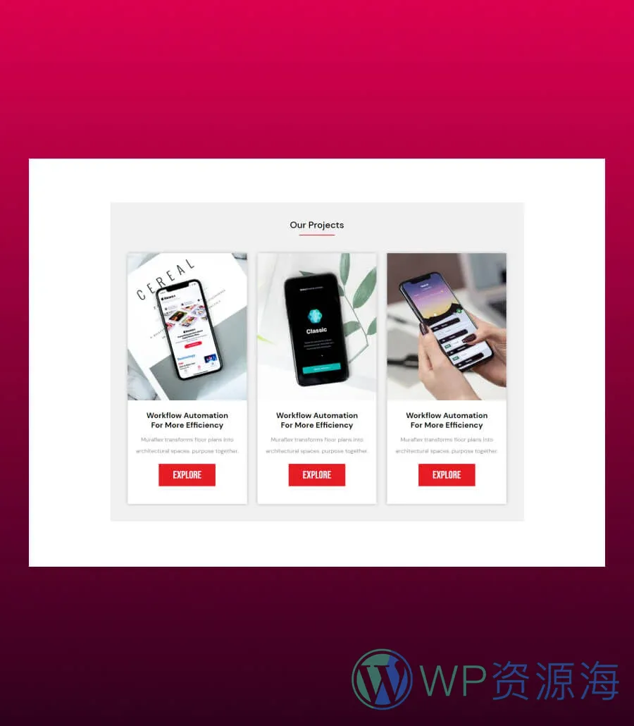 企业商业Gutenberg网站模板_一键导入快速建站插图7-WP资源海 BizCred Portfolio Section For Gutenberg