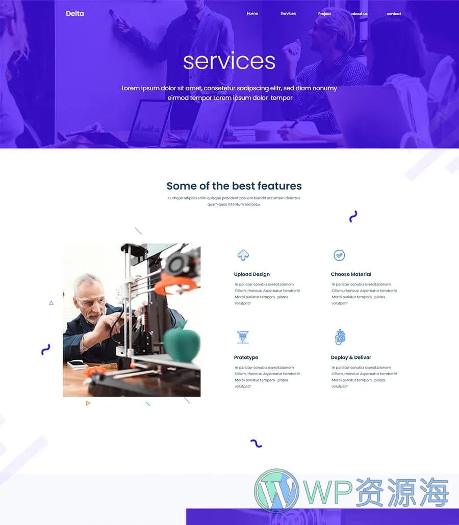 Delta Service Page