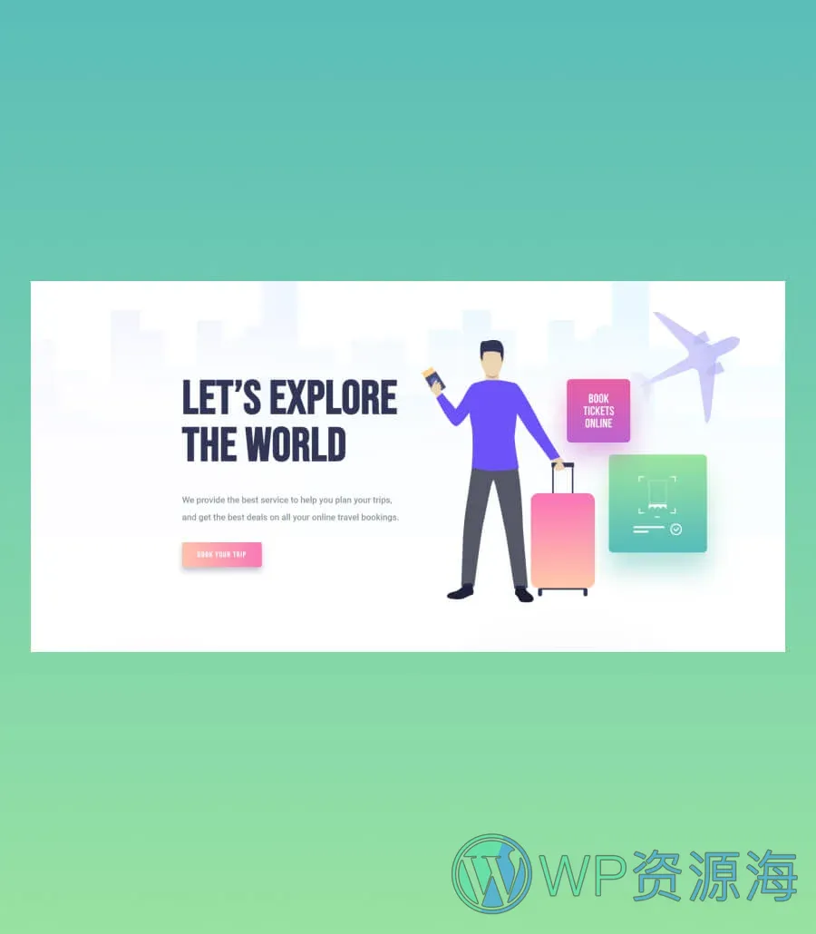 Travelry Hero Section For Gutenberg