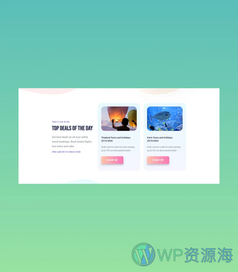 Travelry Deals Section For Gutenberg