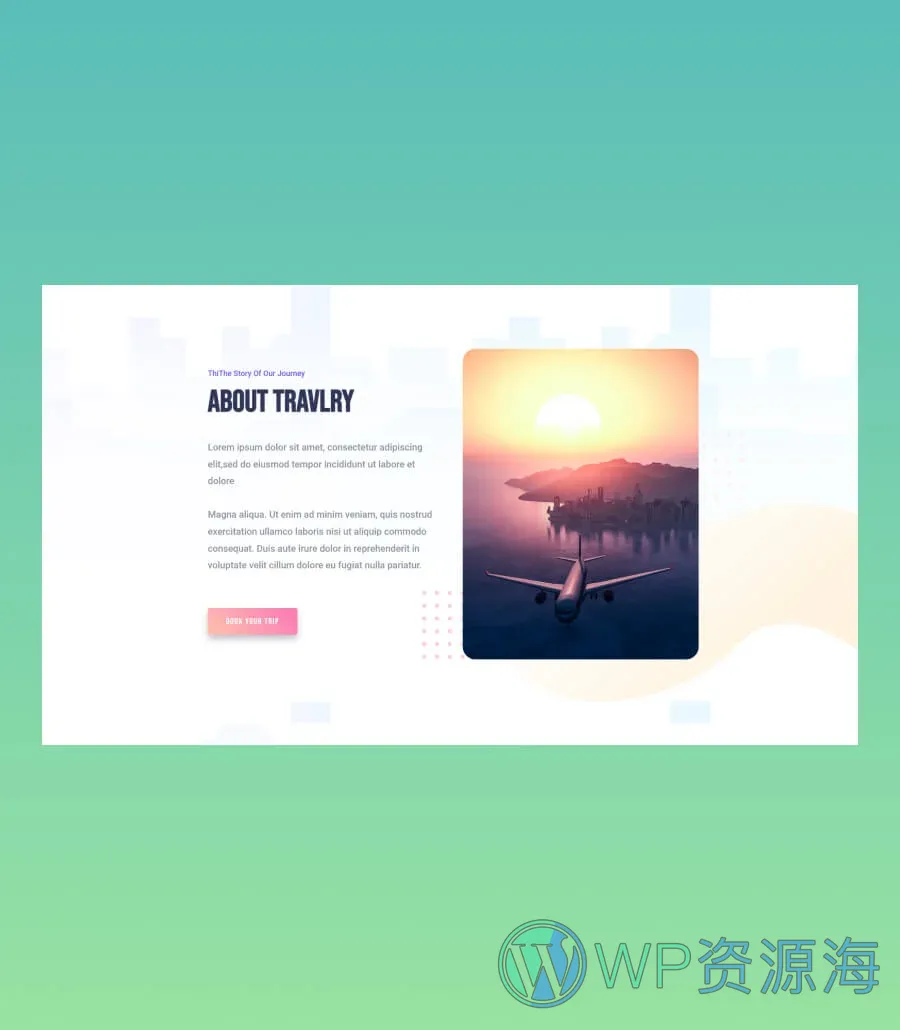 Travelry About Section For Gutenberg