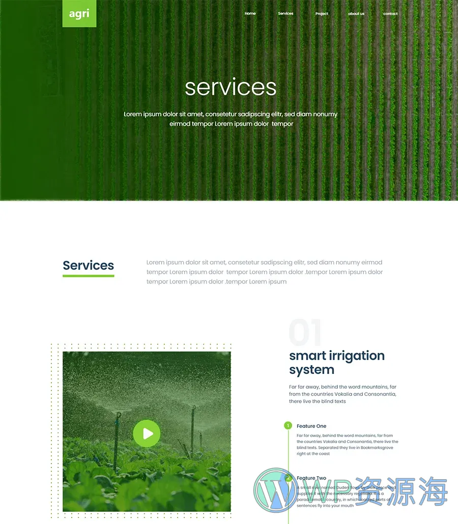 农业Elementor网站模板_一键导入快速建站插图4-WP资源海 AgriTech Services Page