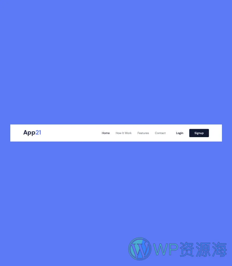 移动应用 :快速Gutenberg网站模板_一键导入快速建站插图10-WP资源海 App21 Header Section For Gutenberg