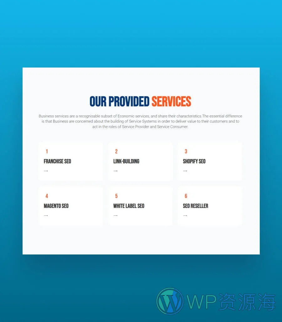 Wave Digital Services Section For Gutenberg