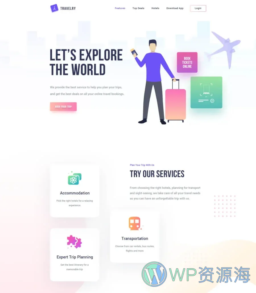 Travelry Header Section