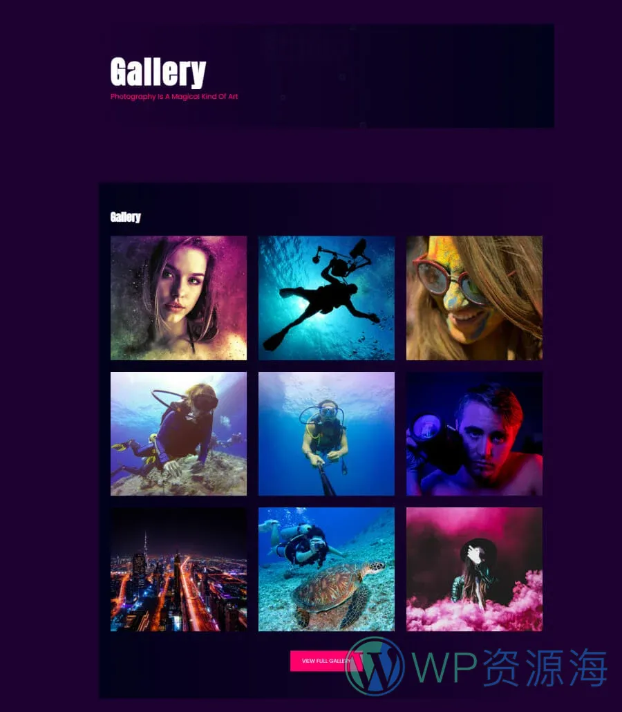 PhotoSpark Gallery Page For Gutenberg