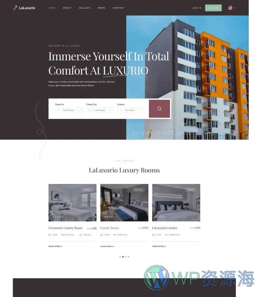 快速建站Elementor网站模板_一键导入快速建站插图1-WP资源海 LaLuxurio Home Page