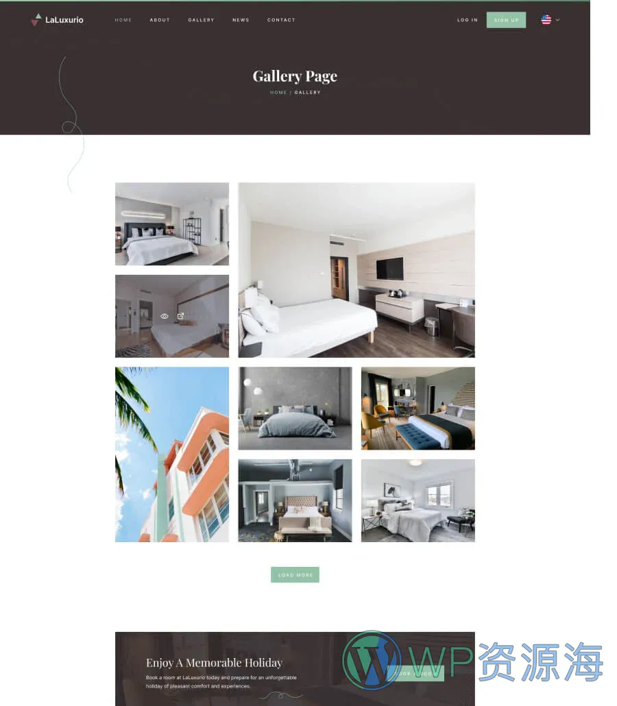快速建站Elementor网站模板_一键导入快速建站插图7-WP资源海 LaLuxurio Gallery Page