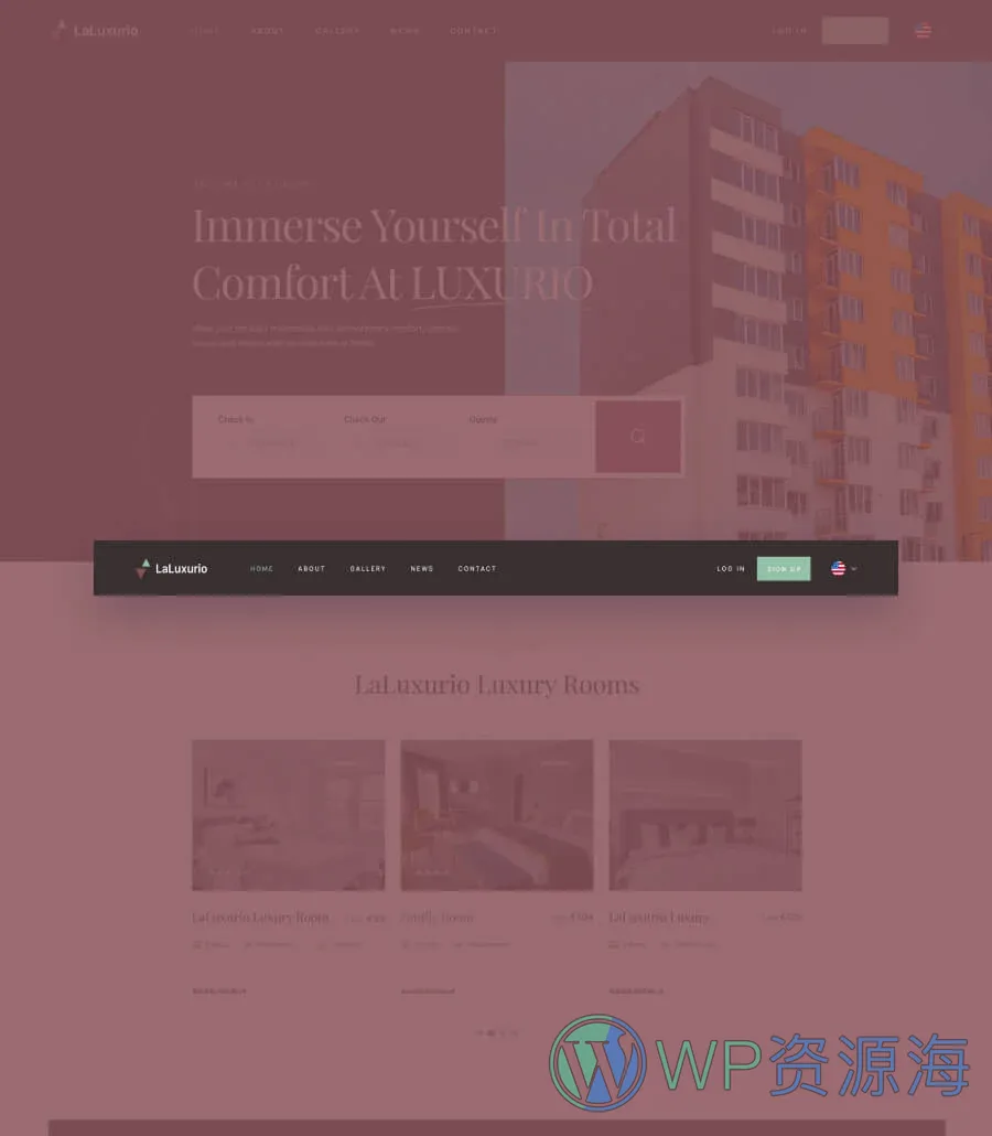 快速建站Elementor网站模板_一键导入快速建站插图9-WP资源海 LaLuxurio Header
