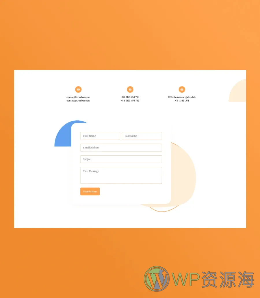 宠物服务Gutenberg网站模板_一键导入快速建站插图6-WP资源海 Pawwelfare Contact Form Section For Gutenberg