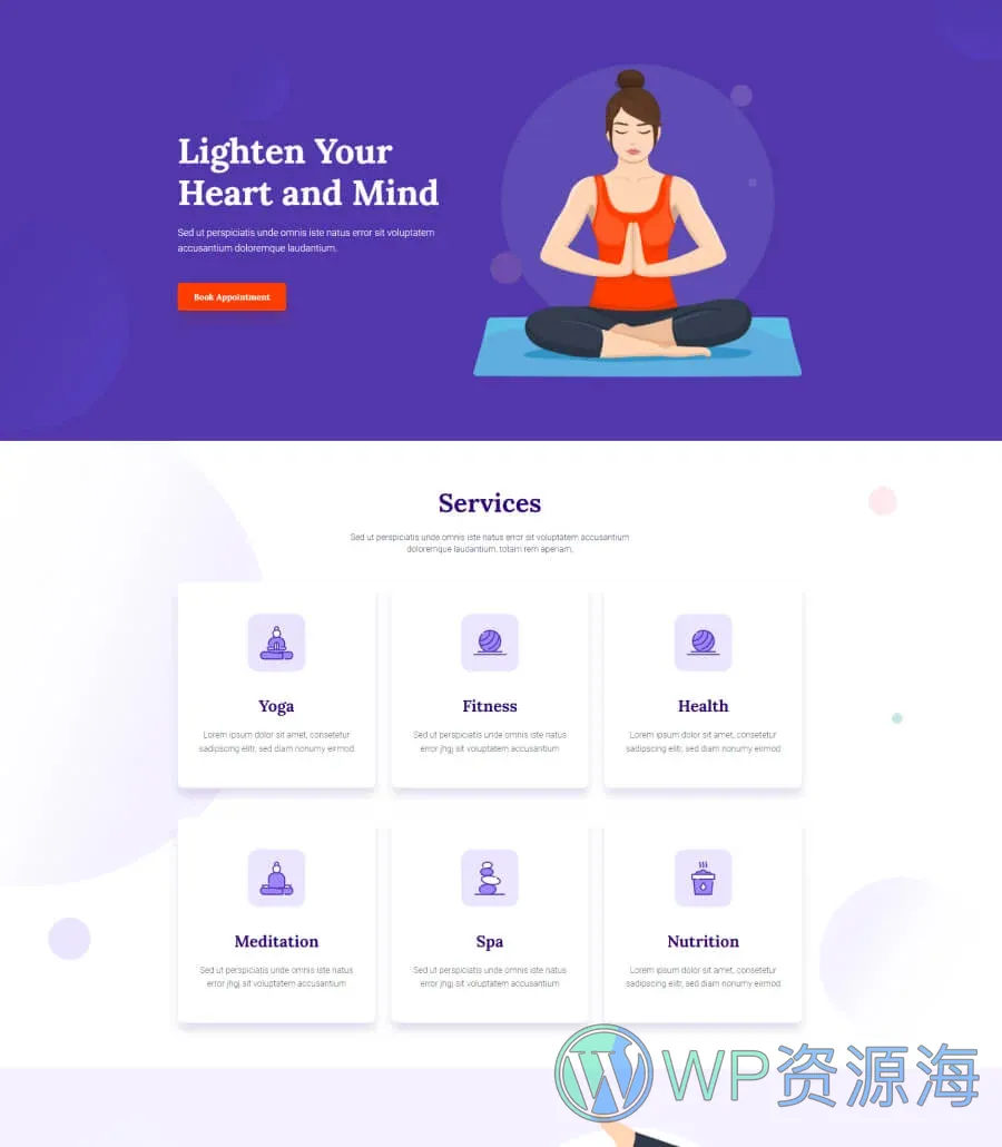 健康与养生Gutenberg网站模板_一键导入快速建站插图1-WP资源海 Balance Home Page For Gutenberg