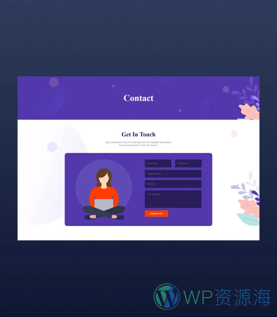 健康与养生Gutenberg网站模板_一键导入快速建站插图4-WP资源海 Balance Contact Page For Gutenberg