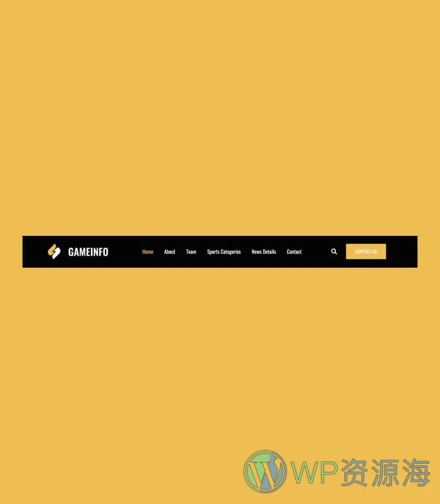 体育新闻Gutenberg网站模板_一键导入快速建站插图5-WP资源海 GameInfo Header Section For Gutenberg