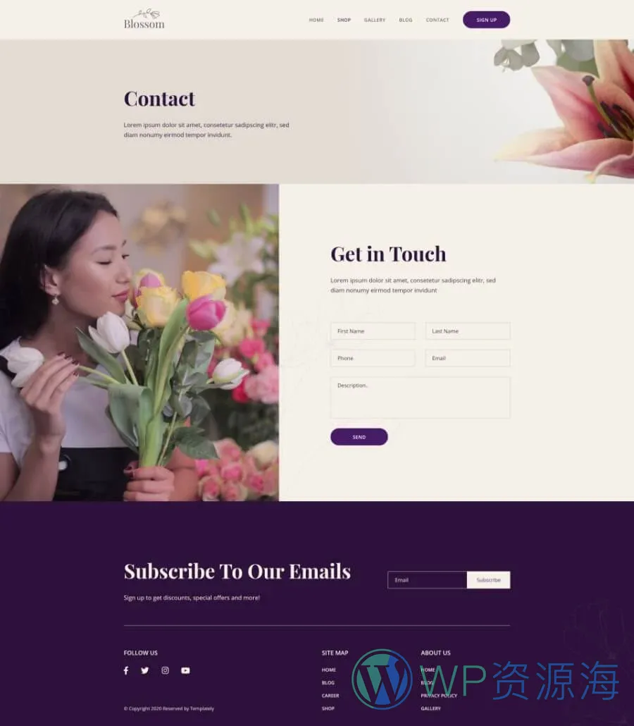 Blossom Contact Page