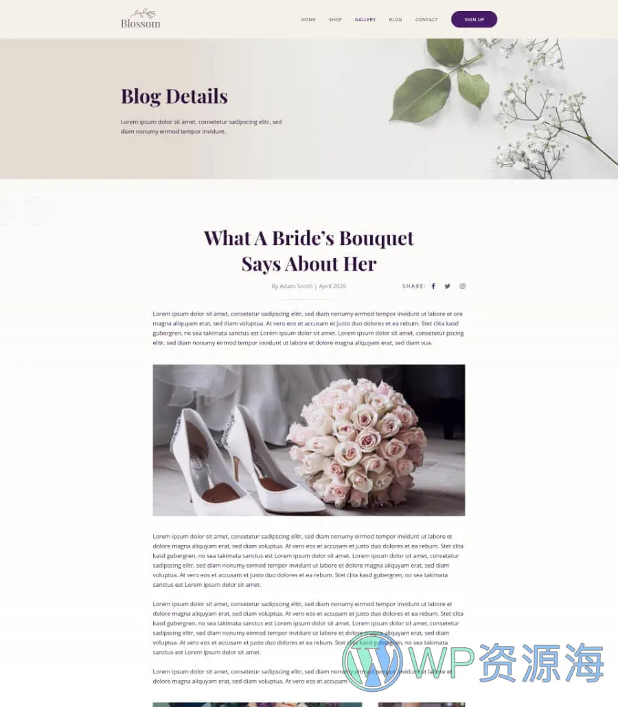 Blossom Blog Details Page