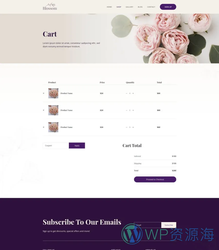 Blossom Cart Page