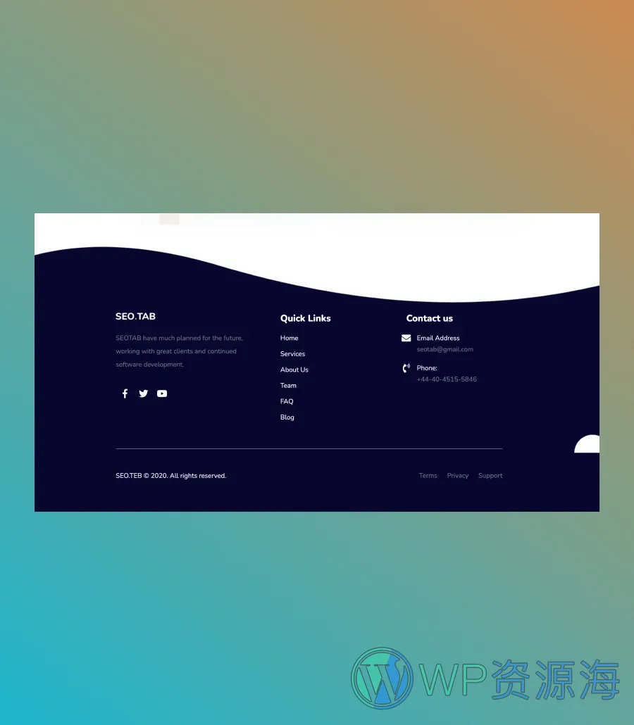 SEO Tab Footer Section For Gutenberg