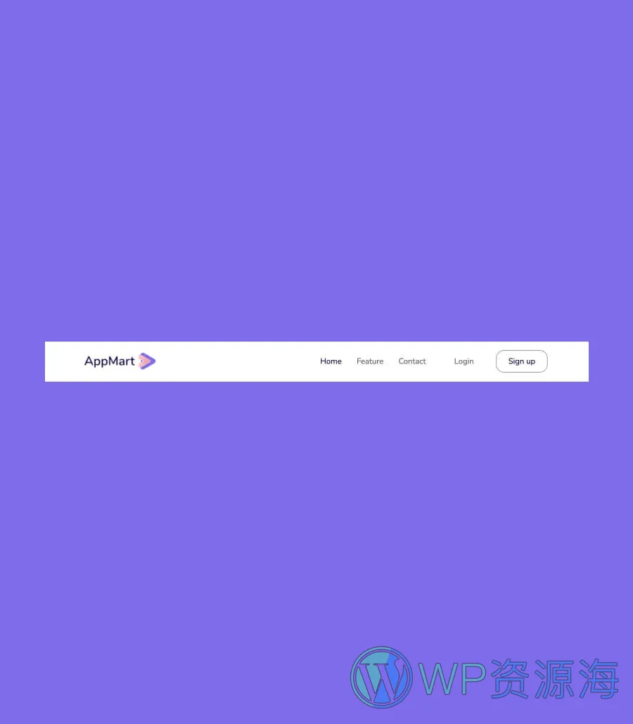 应用落地页Gutenberg网站模板_一键导入快速建站插图4-WP资源海 AppMart Header Section For Gutenberg