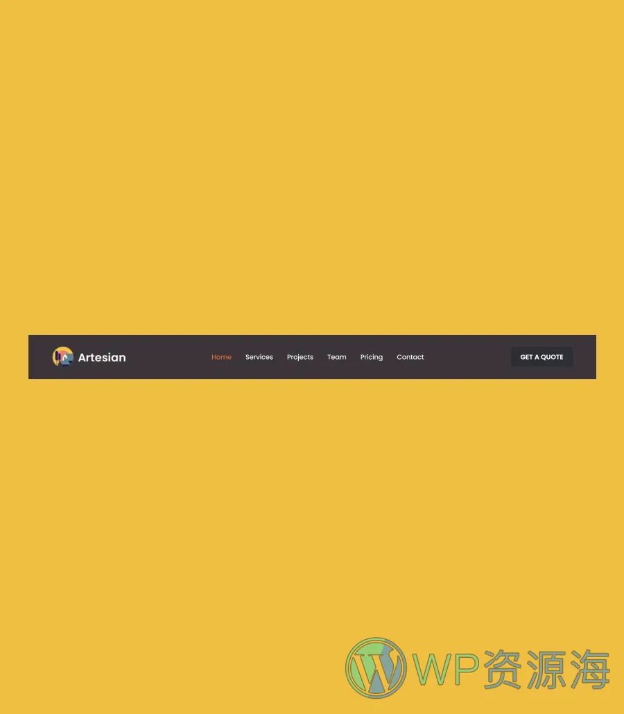 Artesian Header Section For Gutenberg