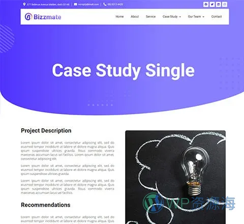 Bizzmate Agency Case Study single Page