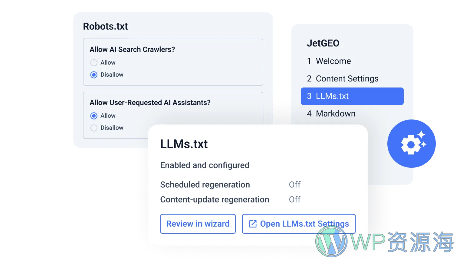 JetGEO AI 搜索优化 WordPress 插件插图5-WP资源海 wordpress-private-message-plugin-contexts
