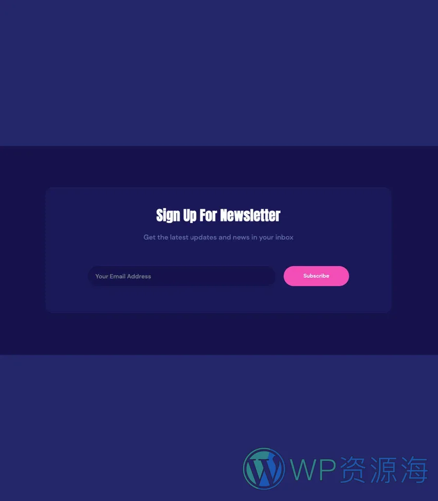 专属 落地页Gutenberg网站模板_一键导入快速建站插图10-WP资源海 CryptoCurrency Subscribe From Section For Gutenberg